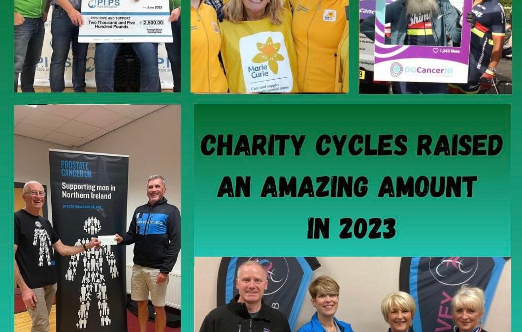 Cyclists raising funds for charities 2023